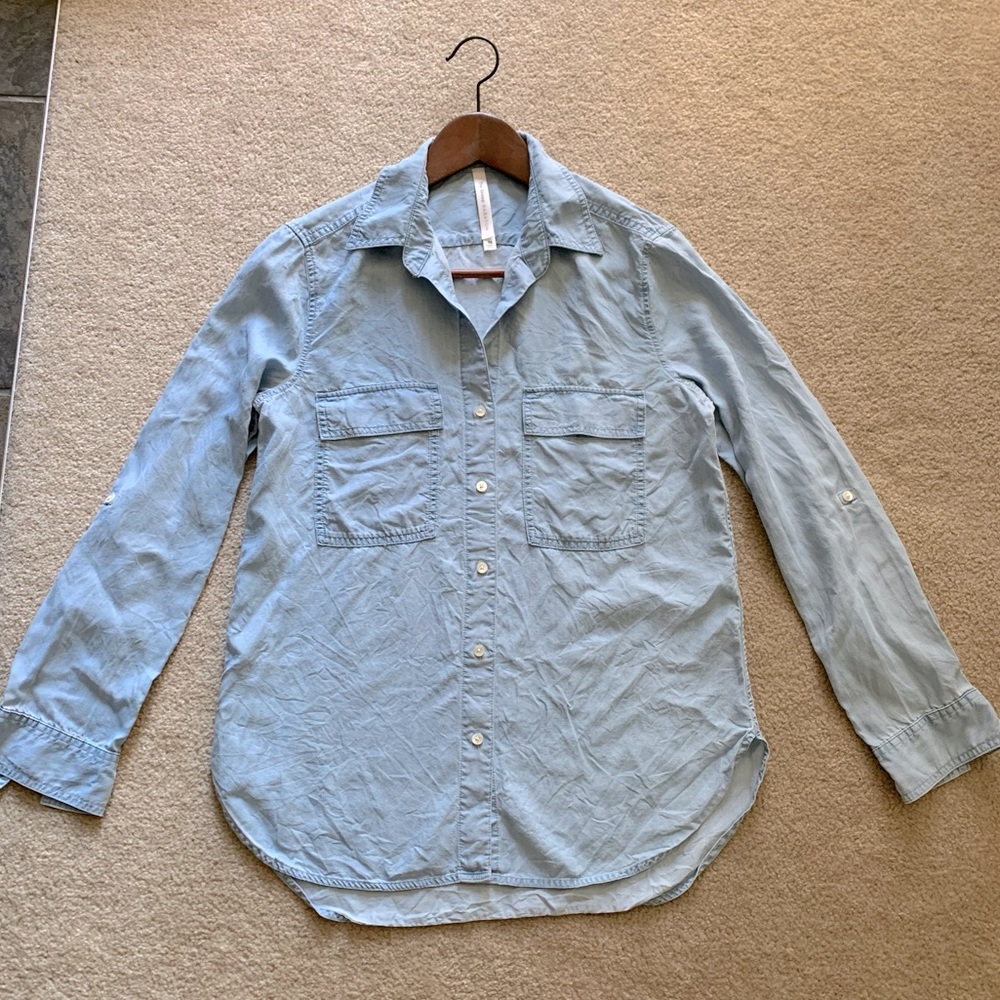 Babaton Light Blue Button Up Shirt